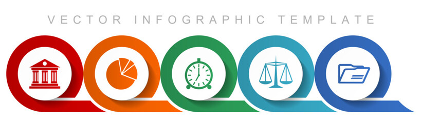 Leinwandbilder - Education icon set, miscellaneous icons such as architecture, graph, clock, scales and folder for webdesign and mobile applications, flat design infographic vector template in eps 10