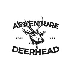 Poster - deer head logo icon and vector