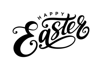 Wall Mural - Happy Easter png, Easter hand lettering, Easter typography,  Easter banner png, Easter banner clipart, Easter calligraphy for greeting card or banner