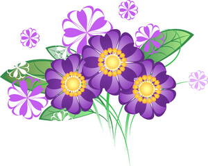 Sticker - Violet flowers