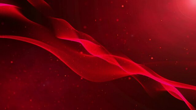 Wall Mural -  - beautiful red particle form, futuristic neon graphic Background, energy 3d abstract art element illustration, technology artificial intelligence, shape theme wallpaper animation
