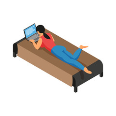 Sticker - Freelancer Isometric Illustration