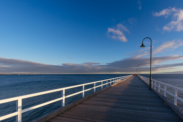 Sticker - Kerford Rd Pier at Sunset in Melbourne Australia