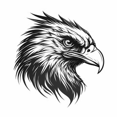 Canvas Print - Eagle Head Logo. Generative AI