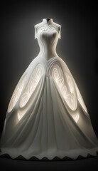 Wall Mural - beautiful, unique white color wedding bridal dress