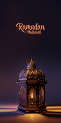 Canvas Print - Realistic Illuminated Arabic Lamp.