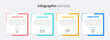 © Papilouz Studio - Creative concept for infographic with 4 steps. Four colorful graphic elements. Timeline design for brochure, presentation. Infographic design layout, Concept of business model with 4 successive steps.