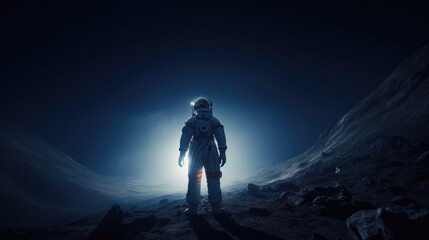 Wall Mural - astronaut in deep space, made with generated ai