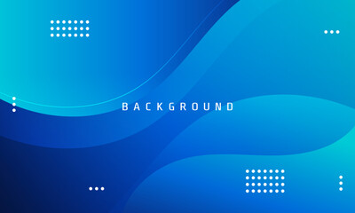 Wall Mural - Blue gradient vector background. Dynamic shapes composition. Vector illustration