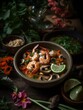 © Kampanat - A fragrant bowl of tomyumkung, Generative AI
