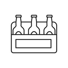 Wall Mural - Pack of beer icon. High quality black vector illustration.