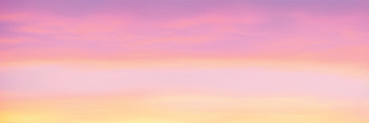 Wall Mural - Panoramic view of the sunset sky, vector background