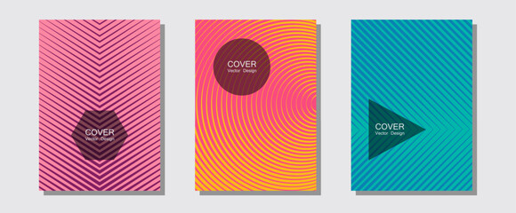 Banner graphics cool vector templates set.