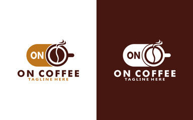 Wall Mural - On Coffee logo design template, Vector coffee logo for coffee shop and and any business related to coffee.