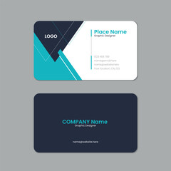 Wall Mural - Vector business card, Printable horizontal and Vertical double sided corporate visiting card template