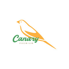 Wall Mural - canary bird strong beak singer modern isolated logo design vector