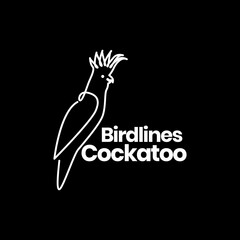 Wall Mural - beauty bird strong beak cockatoo line art modern minimal logo design vector