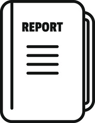 Wall Mural - report folder icon outline vector. computer data. graphic chart