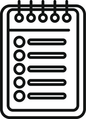 Wall Mural - notebook report icon outline vector. business document. money finance