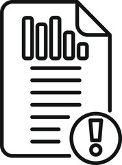 Wall Mural - report urgent icon outline vector. computer data. chart finance