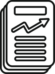 Wall Mural - graph paper icon outline vector. business report. chart data
