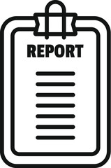 Wall Mural - report data icon outline vector. document chart. finance file