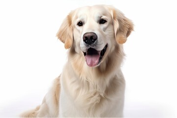 Wall Mural - golden retriever isolated on white