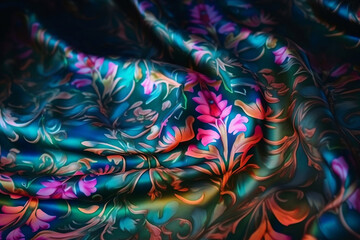luxurious colourful fabric pattern 