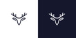 deer head line elegant logo icon designs vector