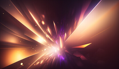 Wall Mural - abstract light burst sparkling -ai generative