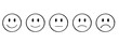 © Alice Makes - Smiley icon vector illustration set hand drawn pencil texture black lines emotions happy sad angry likes and dislikes transparent PNG JPEG no background