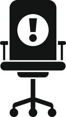 Canvas Print - Chair work seat icon simple vector. Rush job. Computer time