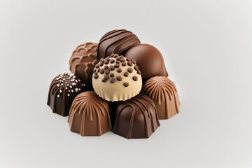 Wall Mural - A pile of chocolates with one that says'chocolates'on it