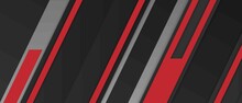 Abstract Modern Red Black Background With Lines Arrow Geometric Overlap Shape Elements