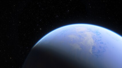 Planets and galaxy, science fiction wallpaper. Beauty of deep space. Billions of galaxy in the universe Cosmic art background 3d render

