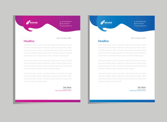 modern letterhead template for business.