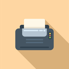 Poster - Print color icon flat vector. Digital printer. Copy paper