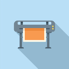 Canvas Print - Service plotter icon flat vector. Digital print. Industry paint