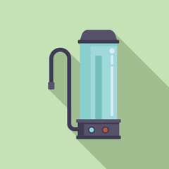 Wall Mural - Electric water filter icon flat vector. Clean purification. Plastic container