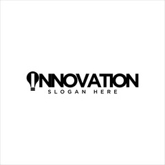 Poster - modern inovation text logo, simple