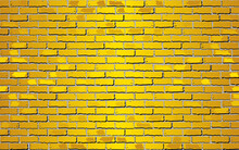 Shiny Golden Yellow Brick Wall - Illustration, 
Golden Yellow Abstract Background