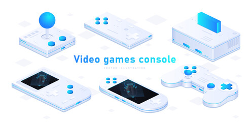 Video games console set