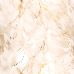 Wall Mural - gold and cream colors marble seamless texture (ai generated)