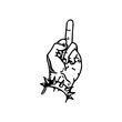 vector illustration of fuck you hand pose