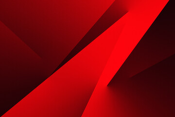 Wall Mural - Black red abstract modern background for design. 3d effect. Geometric shape. Gradient. Diagonal lines, triangles. Light and shadow. Fiery red color. Glow.