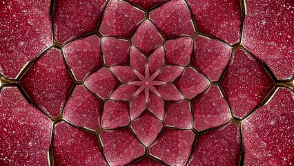 Sticker - Gritty Red stone tile decoration background seamless loop