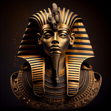 Golden Egyptian Pharaoh Ancient Art