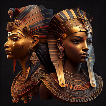 golden egyptian pharaoh ancient art