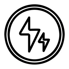 Sticker - high voltage icon 