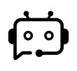 © barks - AI chat bot vector icon illustration
